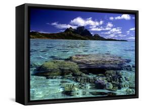 Bora Bora Lagoon-Ron Whitby Photography-Framed Stretched Canvas