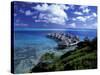 Bora Bora Nui Resort bungalows, Moto Toopua, French Polynesia-Walter Bibikow-Stretched Canvas