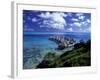 Bora Bora Nui Resort bungalows, Moto Toopua, French Polynesia-Walter Bibikow-Framed Photographic Print