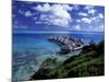 Bora Bora Nui Resort bungalows, Moto Toopua, French Polynesia-Walter Bibikow-Mounted Photographic Print