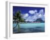 Bora Bora Nui Resort bungalows, Moto Toopua, French Polynesia-Walter Bibikow-Framed Photographic Print