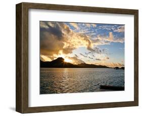 Bora Bora Sunset, 2015-null-Framed Photographic Print