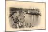 Bordeaux Gironde, Quai Sainte Croix, Hafen, Fischer-null-Mounted Giclee Print