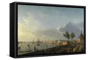Bordeaux Harbor and the City Walls-Claude Joseph Vernet-Framed Stretched Canvas