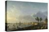 Bordeaux Harbor and the City Walls-Claude Joseph Vernet-Stretched Canvas