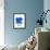 Bordeaux Skyline Brush Stroke - Blue-NaxArt-Framed Art Print displayed on a wall