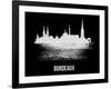 Bordeaux Skyline Brush Stroke - White-NaxArt-Framed Art Print