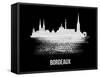 Bordeaux Skyline Brush Stroke - White-NaxArt-Framed Stretched Canvas