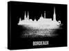 Bordeaux Skyline Brush Stroke - White-NaxArt-Stretched Canvas