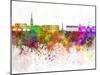 Bordeaux Skyline in Watercolor Background-paulrommer-Mounted Art Print