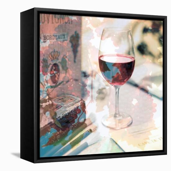 Bordeaux Vineyard Cafe #1-Alan Blaustein-Framed Stretched Canvas