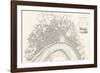 Bordeaux Vintage Map-The Vintage Collection-Framed Giclee Print