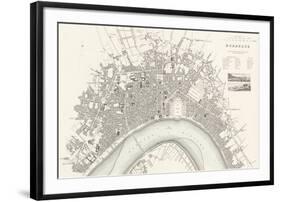 Bordeaux Vintage Map-The Vintage Collection-Framed Giclee Print