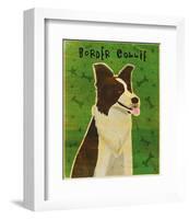 Border Collie-John Golden-Framed Art Print