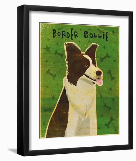 Border Collie-John Golden-Framed Art Print