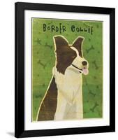 Border Collie-John W^ Golden-Framed Art Print