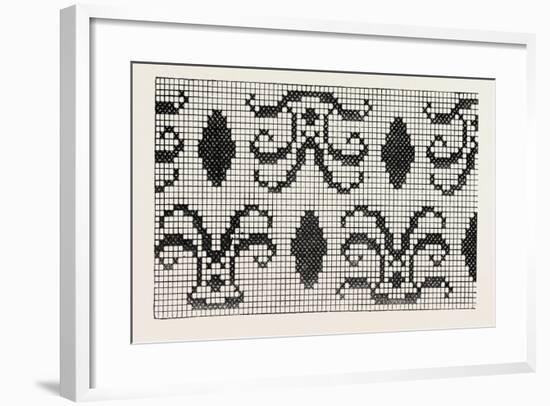 Border Cross-Stitch, Fashion, 1882-null-Framed Giclee Print