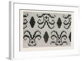 Border Cross-Stitch, Fashion, 1882-null-Framed Giclee Print