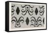 Border Cross-Stitch, Fashion, 1882-null-Framed Stretched Canvas