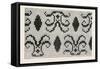 Border Cross-Stitch, Fashion, 1882-null-Framed Stretched Canvas