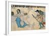 Border detail of a mermaid and a tinker, from the Luttrell Psalter-English-Framed Giclee Print