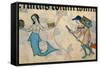 Border detail of a mermaid and a tinker, from the Luttrell Psalter-English-Framed Stretched Canvas