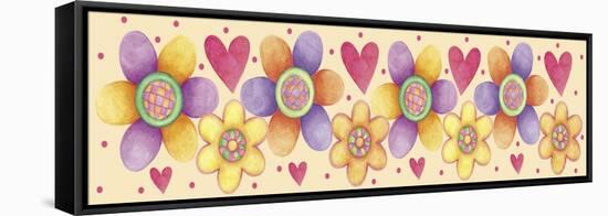 Border Happy Day-Maria Trad-Framed Stretched Canvas