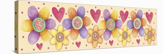 Border Happy Day-Maria Trad-Stretched Canvas