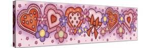 Border Hearts and Flowers-Maria Trad-Stretched Canvas