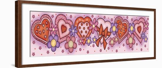 Border Hearts and Flowers-Maria Trad-Framed Giclee Print