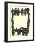 Border of Musicians-null-Framed Art Print