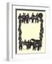 Border of Musicians-null-Framed Art Print