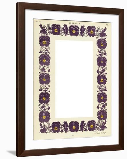 Border of Pansies-PW Keller Reutlingen-Framed Art Print