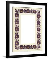 Border of Pansies-PW Keller Reutlingen-Framed Art Print