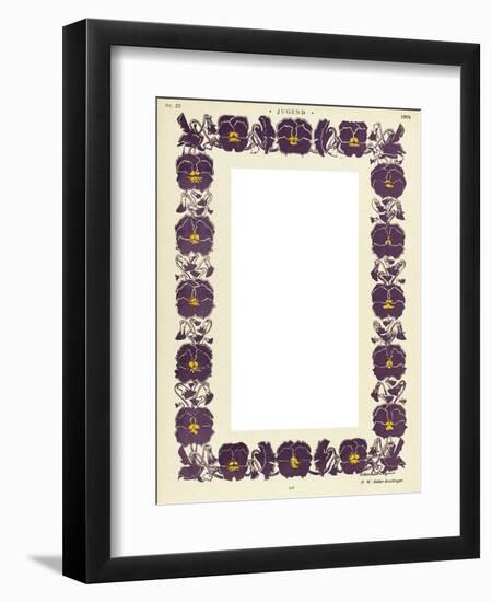 Border of Pansies-PW Keller Reutlingen-Framed Art Print