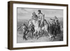 Border Ruffians from Missouri Invading Kansas, 1856 (Etching)-American-Framed Giclee Print