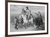 Border Ruffians from Missouri Invading Kansas, 1856 (Etching)-American-Framed Giclee Print