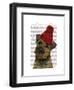 Border Terrier with Red Bobble Hat-Fab Funky-Framed Art Print
