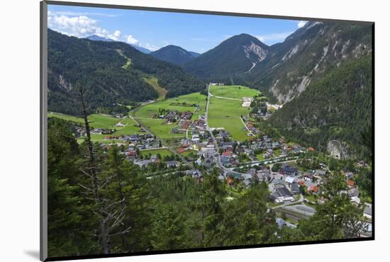 Border town Scharnitz in Tyrol-Klaus Scholz-Mounted Photographic Print