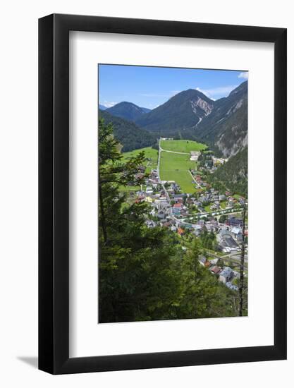 Border town Scharnitz in Tyrol-Klaus Scholz-Framed Photographic Print