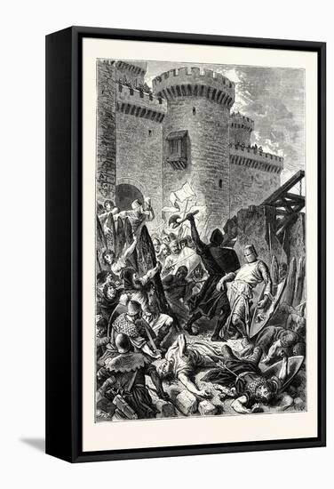 Border Warfare Attack of a Castle-null-Framed Stretched Canvas