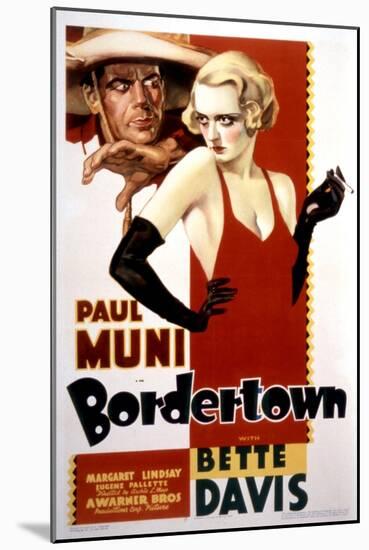 Bordertown, Paul Muni, Bette Davis, 1935-null-Mounted Art Print