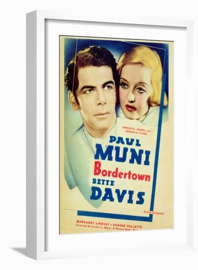 Bordertown, Paul Muni, Bette Davis, 1935-null-Framed Photo