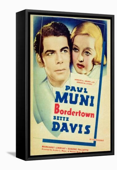 Bordertown, Paul Muni, Bette Davis, 1935-null-Framed Stretched Canvas