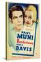 Bordertown, Paul Muni, Bette Davis, 1935-null-Stretched Canvas