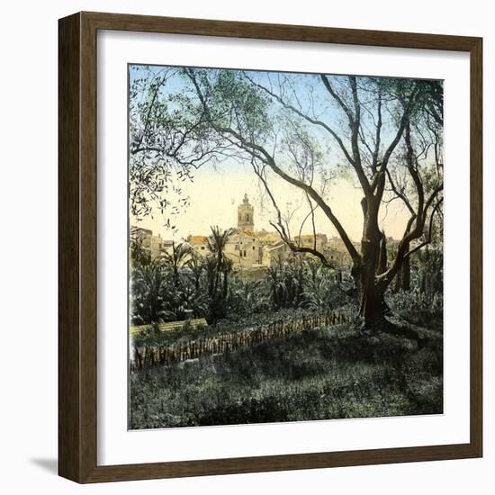 Bordighera (Italy), Overview, Circa 1895-Leon, Levy et Fils-Framed Photographic Print