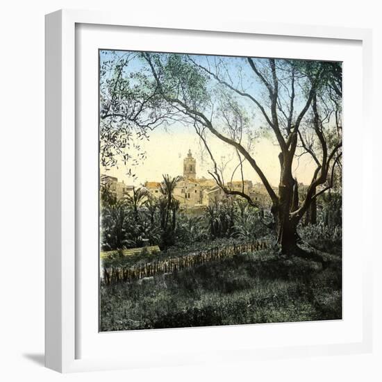 Bordighera (Italy), Overview, Circa 1895-Leon, Levy et Fils-Framed Photographic Print