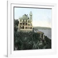 Bordighera (Italy), the Villa Garnier, Circa 1895-Leon, Levy et Fils-Framed Photographic Print