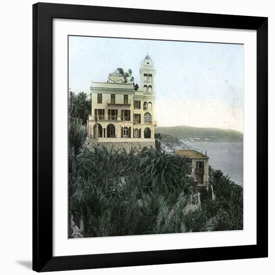 Bordighera (Italy), the Villa Garnier, Circa 1895-Leon, Levy et Fils-Framed Photographic Print