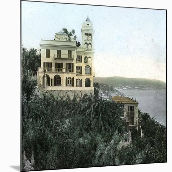 Bordighera (Italy), the Villa Garnier, Circa 1895-Leon, Levy et Fils-Mounted Photographic Print